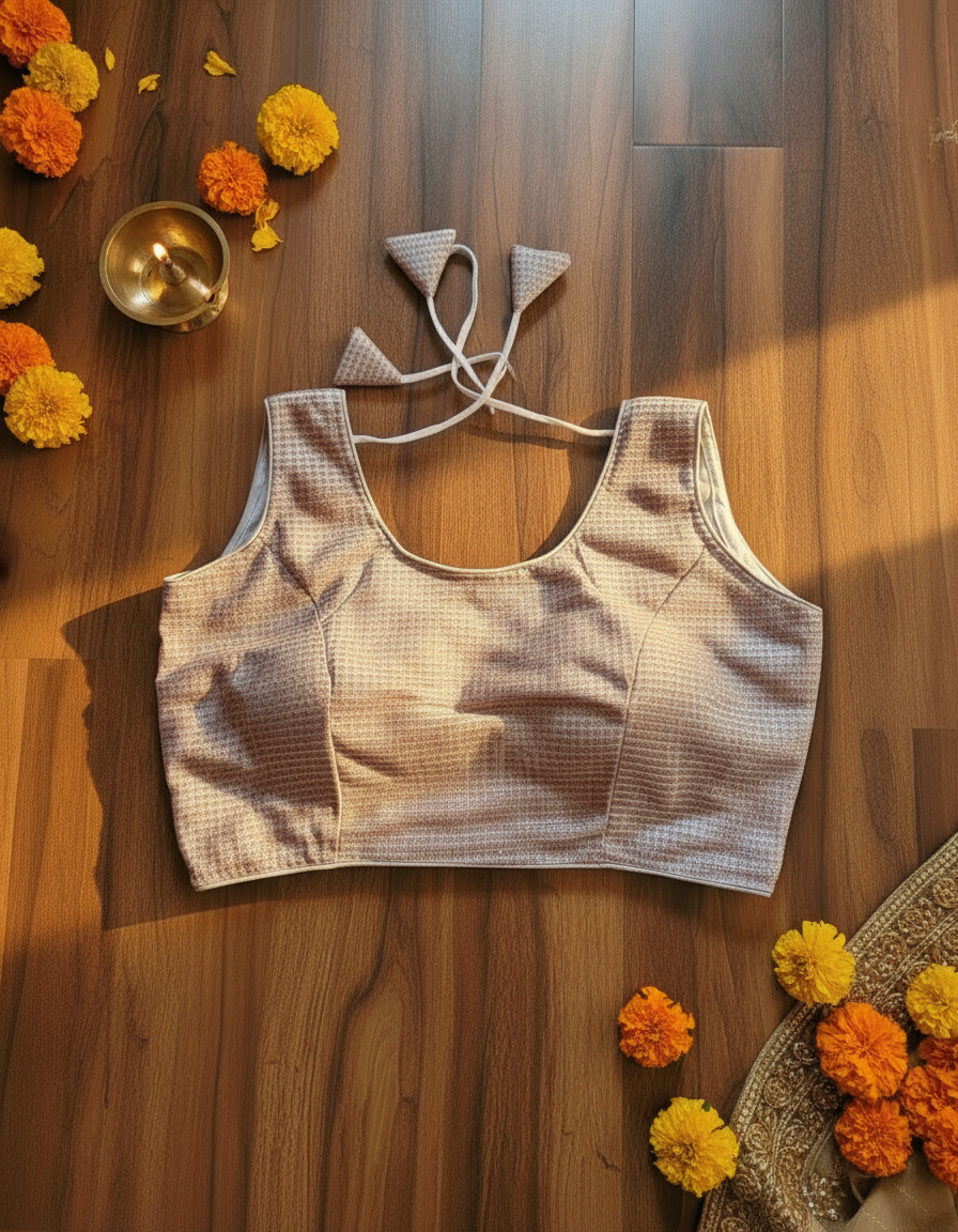 Pink JS horizontal sequinned blouse