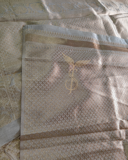 Golden Glow Banarasi Tissue Jari Silken Saree