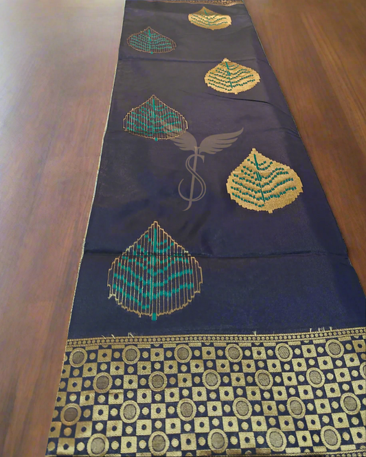 Royal Blue Banarasi Jari Silken Saree with Rich Golden Pallu