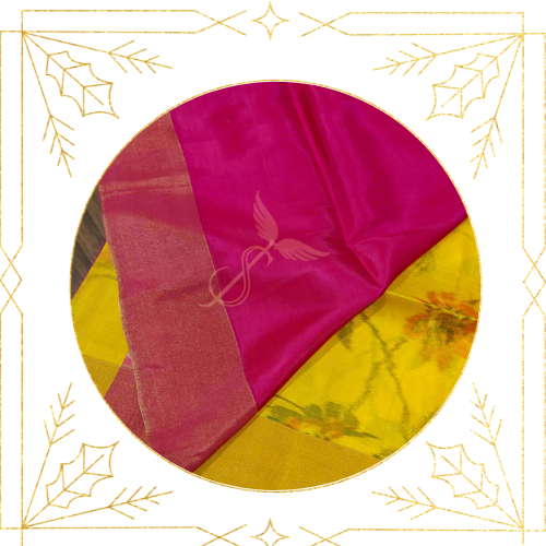 Contrast Blouse Silk Sarees