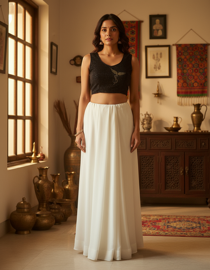 Black JS  sequinned blouse