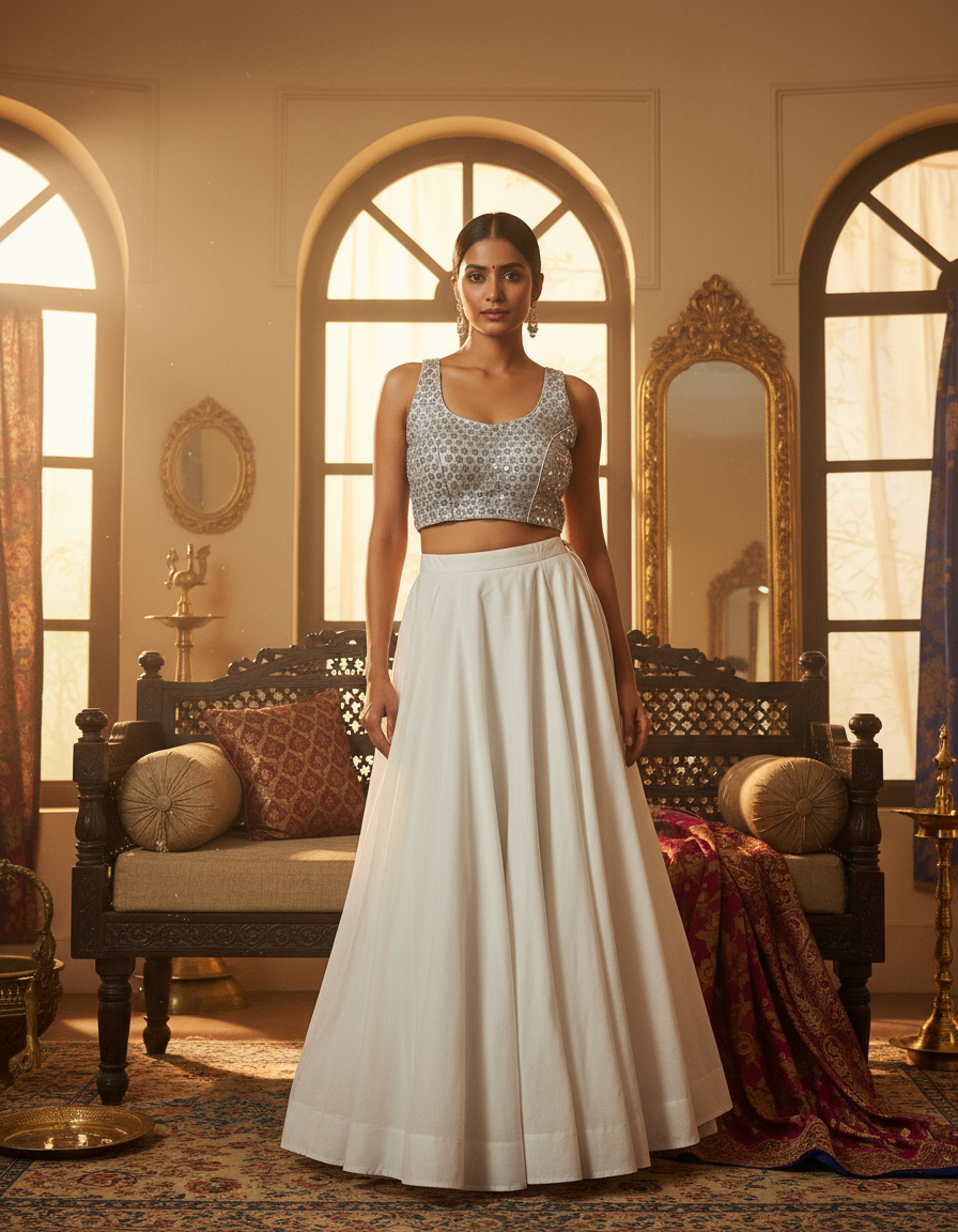 Silver JS sequin embellished blouse