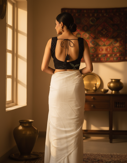 Black JS  sequinned blouse