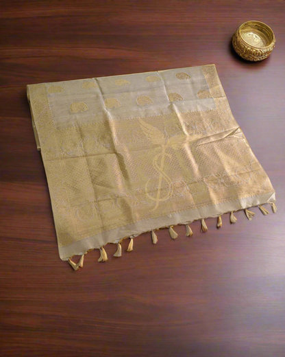 Golden Glow Banarasi Tissue Jari Silken Saree