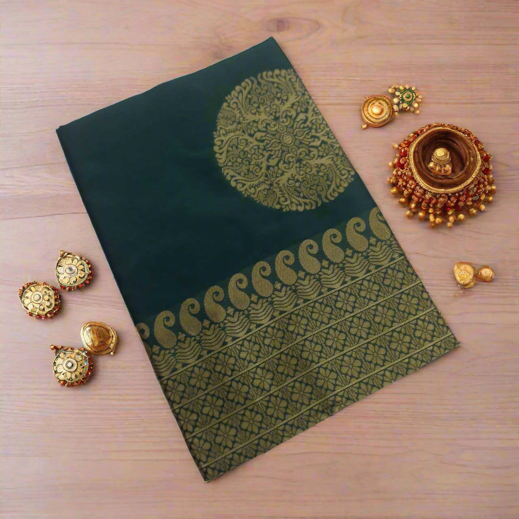 Elegant Banarasi Silk Sarees with Rich Pallu & All-Over Jacquard Work – Available in Maroon, Pink, Yellow, Dark Green, Olive Green & Purple