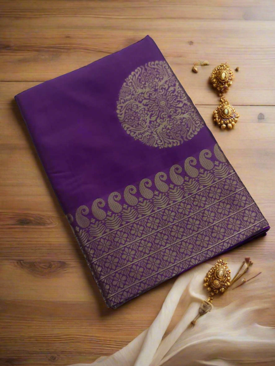 Elegant Banarasi Silk Sarees with Rich Pallu & All-Over Jacquard Work – Available in Maroon, Pink, Yellow, Dark Green, Olive Green & Purple